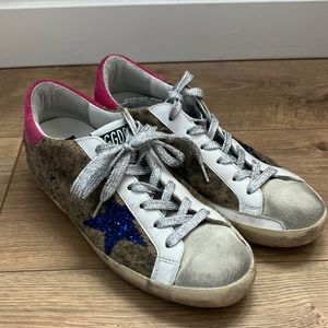 Golden Goose size 7.5 EU (38) leopard pink and white sneakers